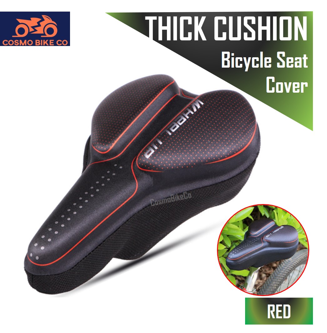 WIN Extra Comfort Bike Bicycle Cycle Gel Saddle Cushion Pad Seat Cover Red 
