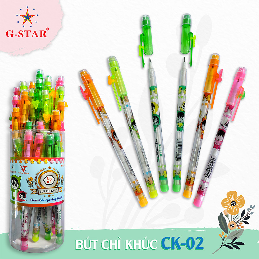 Combo 2 Bút chì khúc gstart CK01/CK02/CK03/CK04/CK05