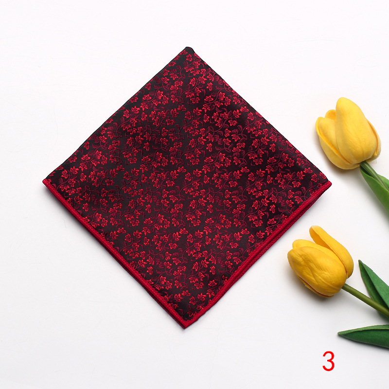 A Pocket Square Striped Square Scarf Banquet Rose