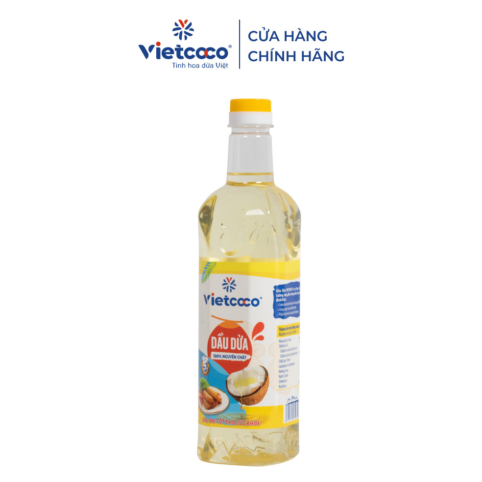 Dầu Dừa Nguyên Chất Nấu Ăn Chai 1 lít