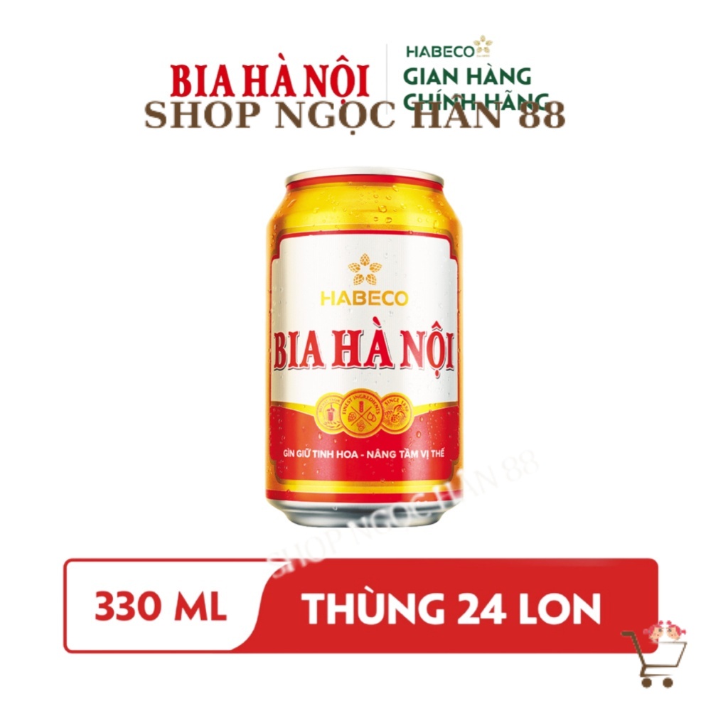 Thùng 24 lon Bia Hà Nội - (330ml/lon)