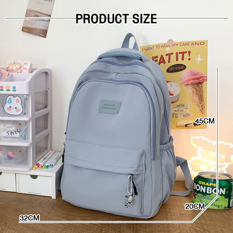 C & K sức chứa lớn mới học sinh cặp đi học phong cách trường học Ba lô Ba lô đựng máy tính nữ