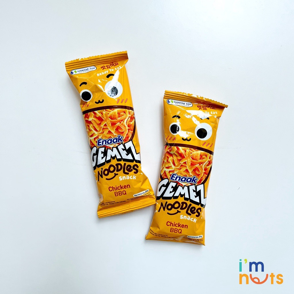 MÌ SNACK ENAAK GEMEZ BBQ hương gà [Túi 3 gói x 20gr]