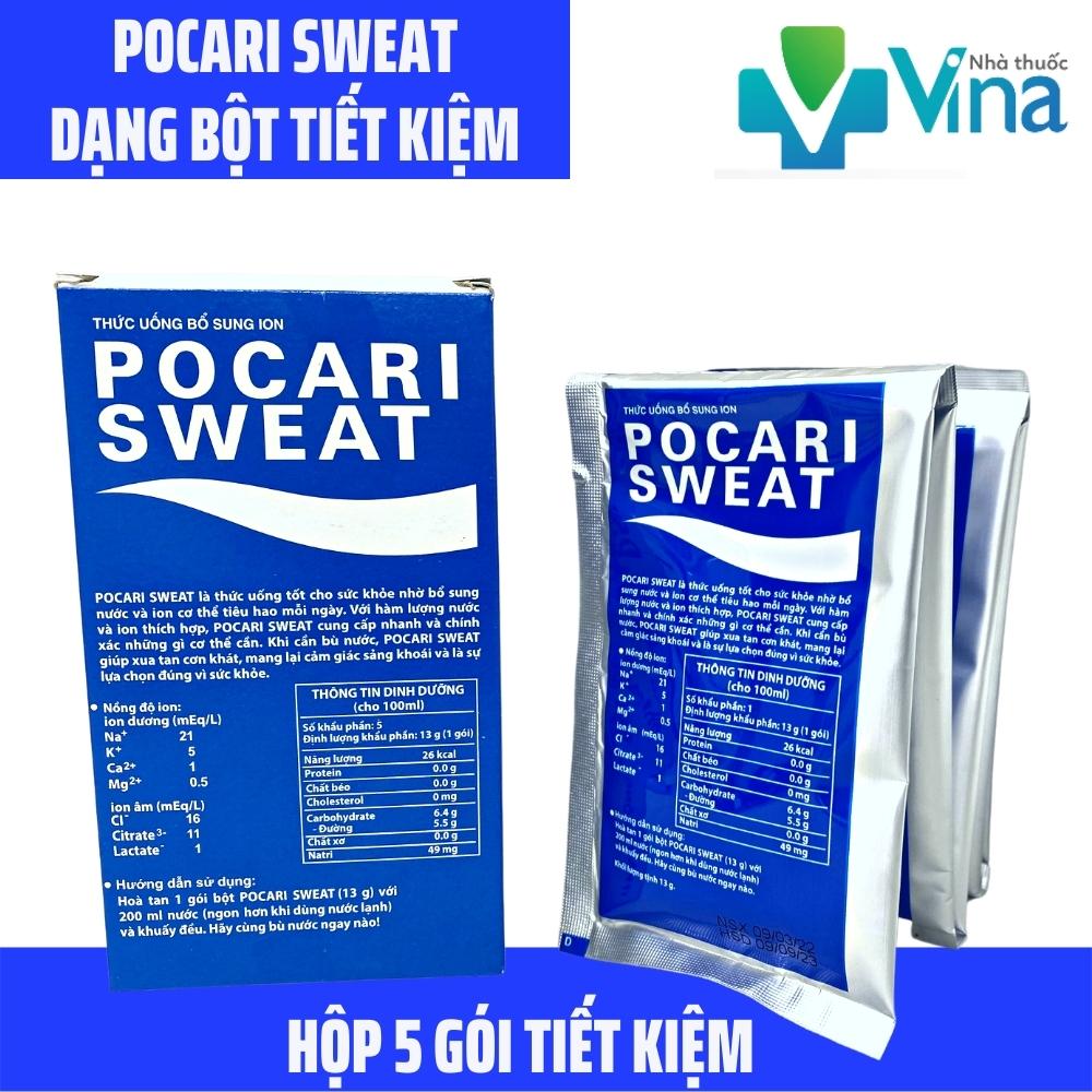 Nước Uống Bổ Sung Ion- Hồi Phục Thể Lực Pocari Sweat Dạng Bôt- Bịch 5 Gói 13 gram