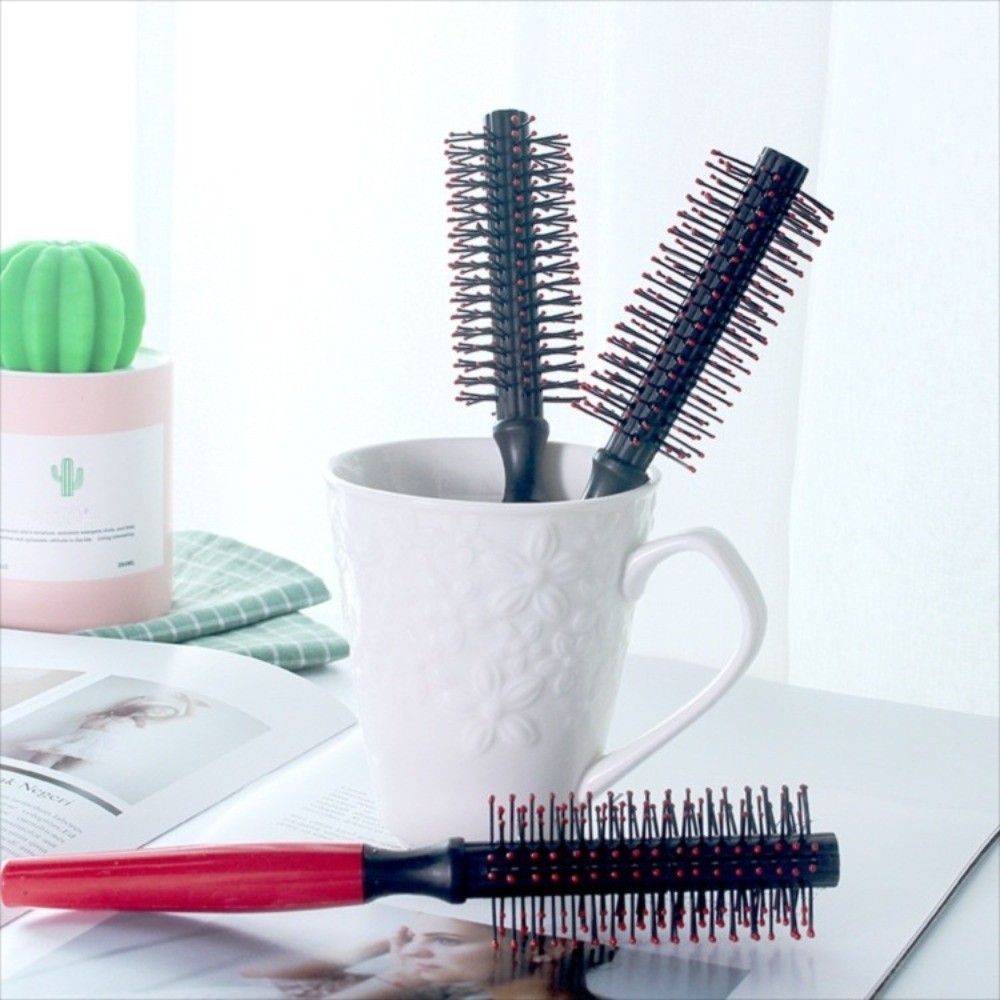 DIY Curly Hair Styling Round Comb Anti-static Hairdressing Roller Comb ...
