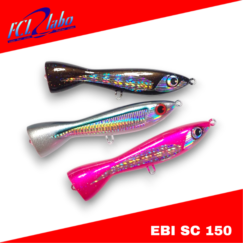 Leurre Flottant FCL Labo Ebi SC 150 Mm 50g - Popper CAP, Pêche En Mer, Fait Main