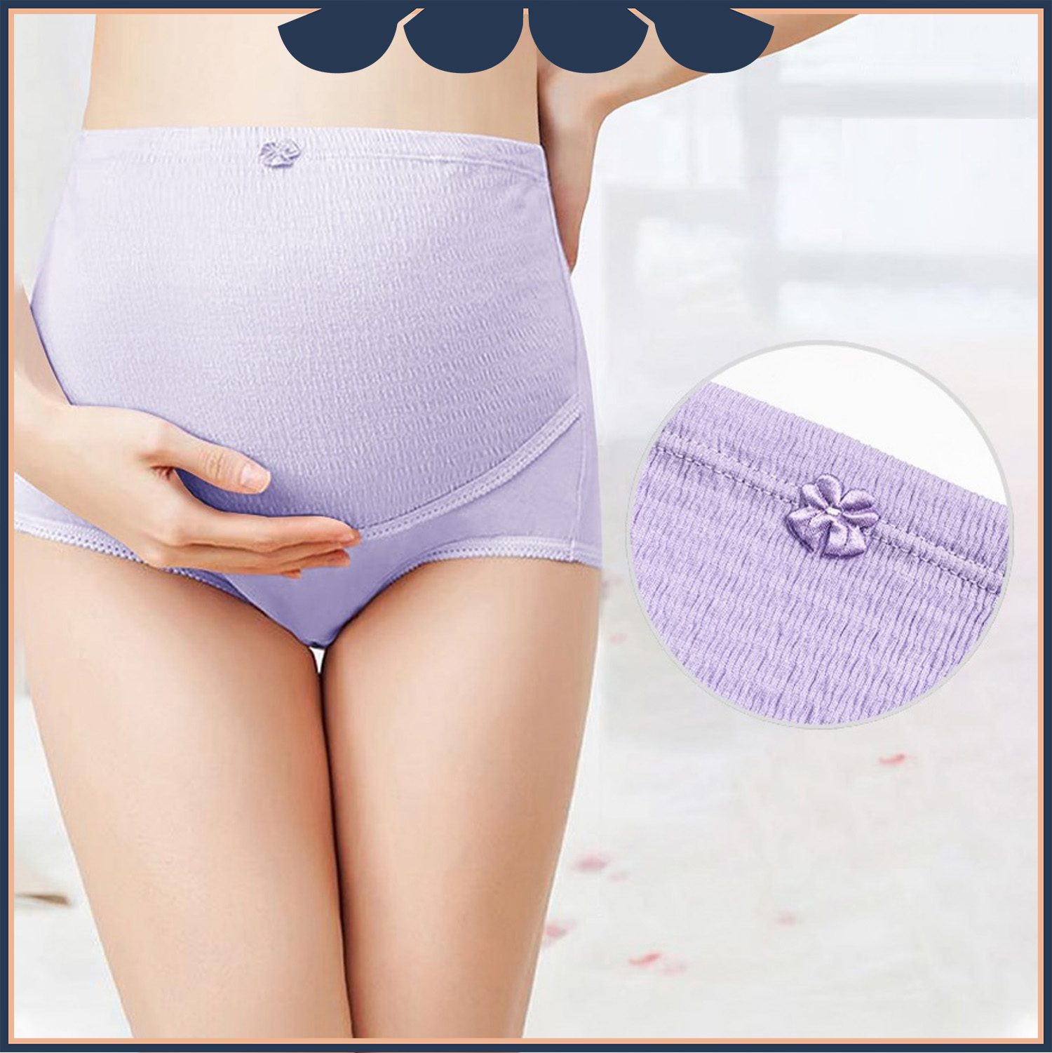 Cloud Bazaar] Maternity Underwear Women Pregnant Panties Cotton U-Shaped  Low Waist Briefs