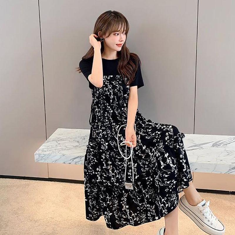 %E3%80%90sought-after%E3%80%91%20Women's%20T-shirt%20two%20Pcs%20Korean%20style%20Summer%20Dress%20Mid-Length%20Floral%20Printed%20Boho%20Casual%20Daily%20Chiffon%20floral%20black%20Dress%20-%20Image%207