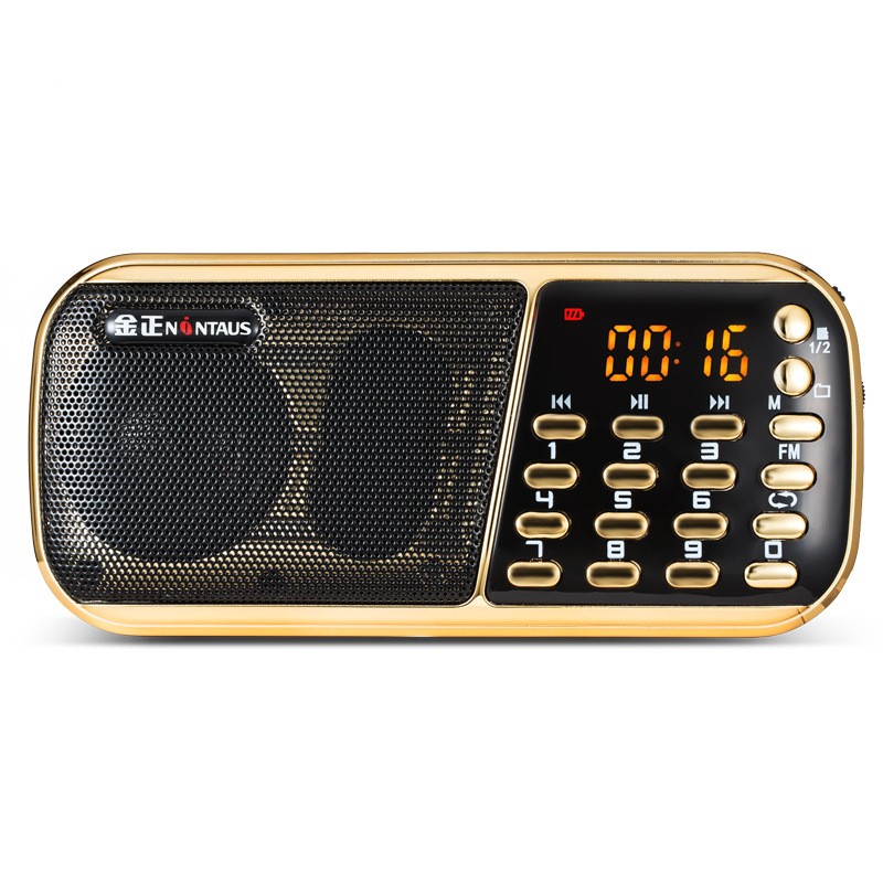 【In-Stock】 portátil b853 para Ancianos reproductor de formato MP3 compatible con Tarjeta TF dual disco U y Mini de audio externa