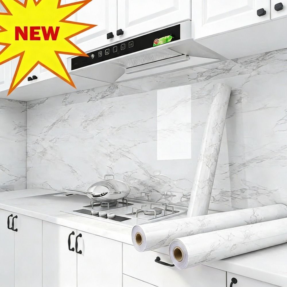 New 40cm Marble Wallpaper Vinyl Waterproof Wall Stickers Self Adhesive ...
