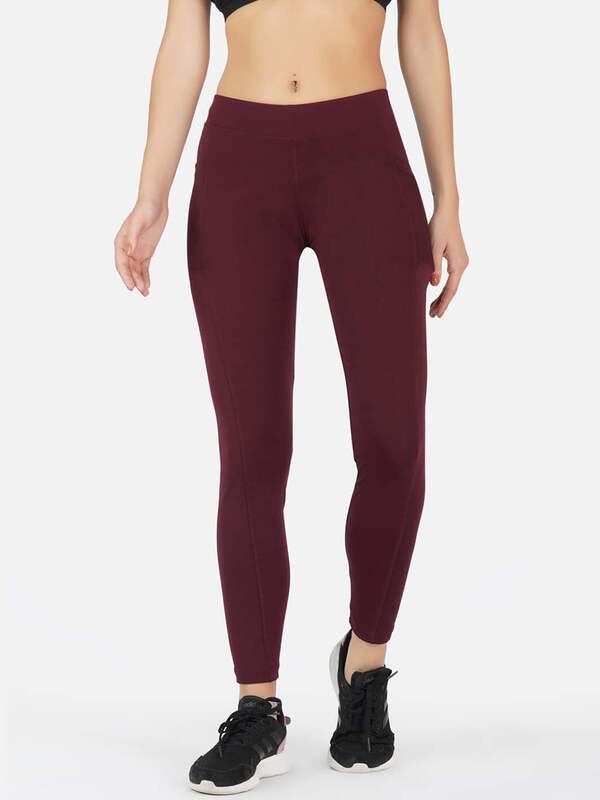 Women's Maroon High Waist Yoga & Gym Stretchable Leggings – Full Length Comfortable Activewear | Durable Body Fit Pants for Workout, Running & Fitness Routine | Stylish Sportswear for Daily Exercise – Patel Wala. 