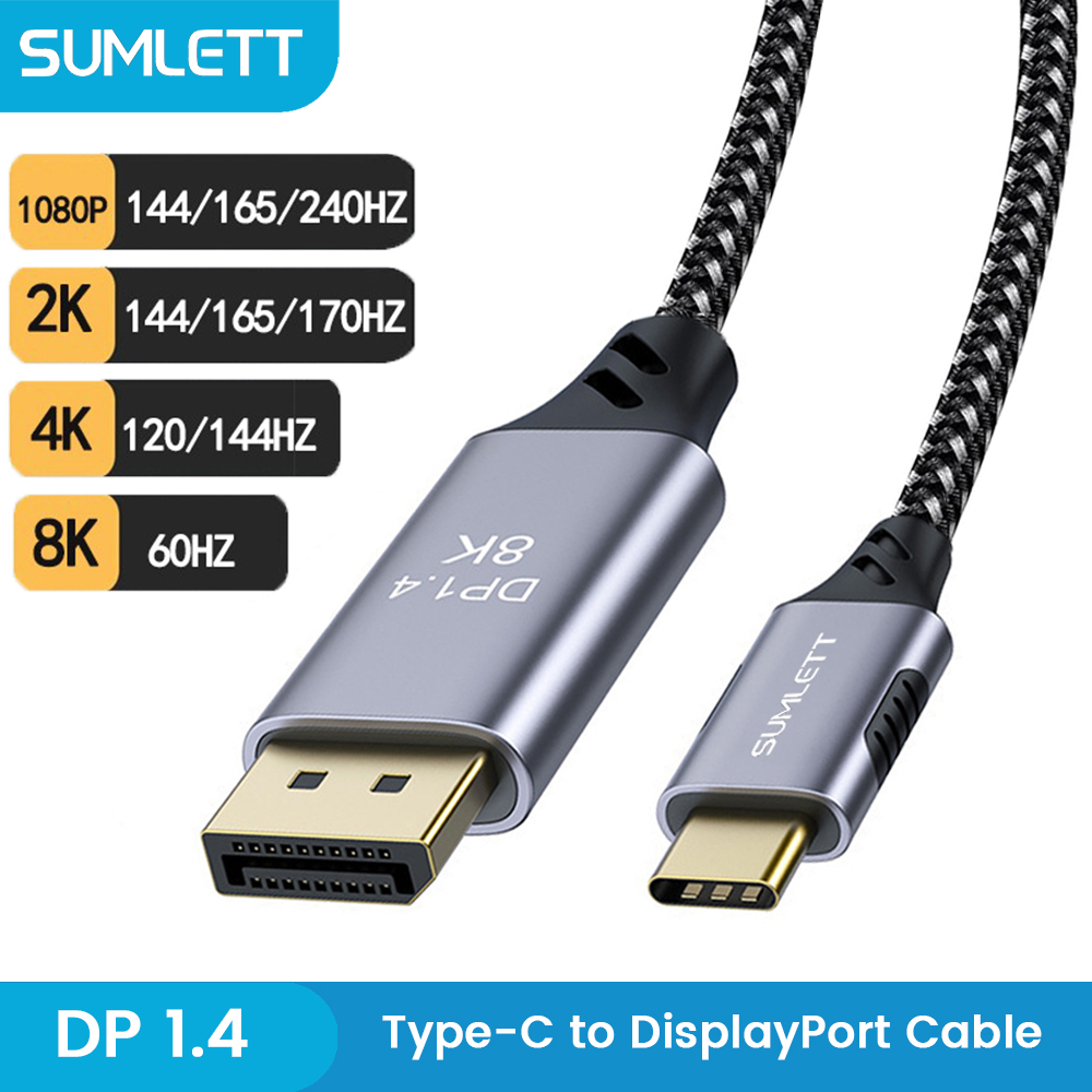 USB C To DisplayPort Cable 8K 60Hz 4K 144Hz 2K 240Hz Type C 52 OFF