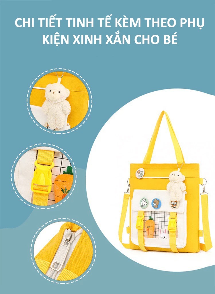 Balo học sinh hoạt hình cô gái tóc vàng