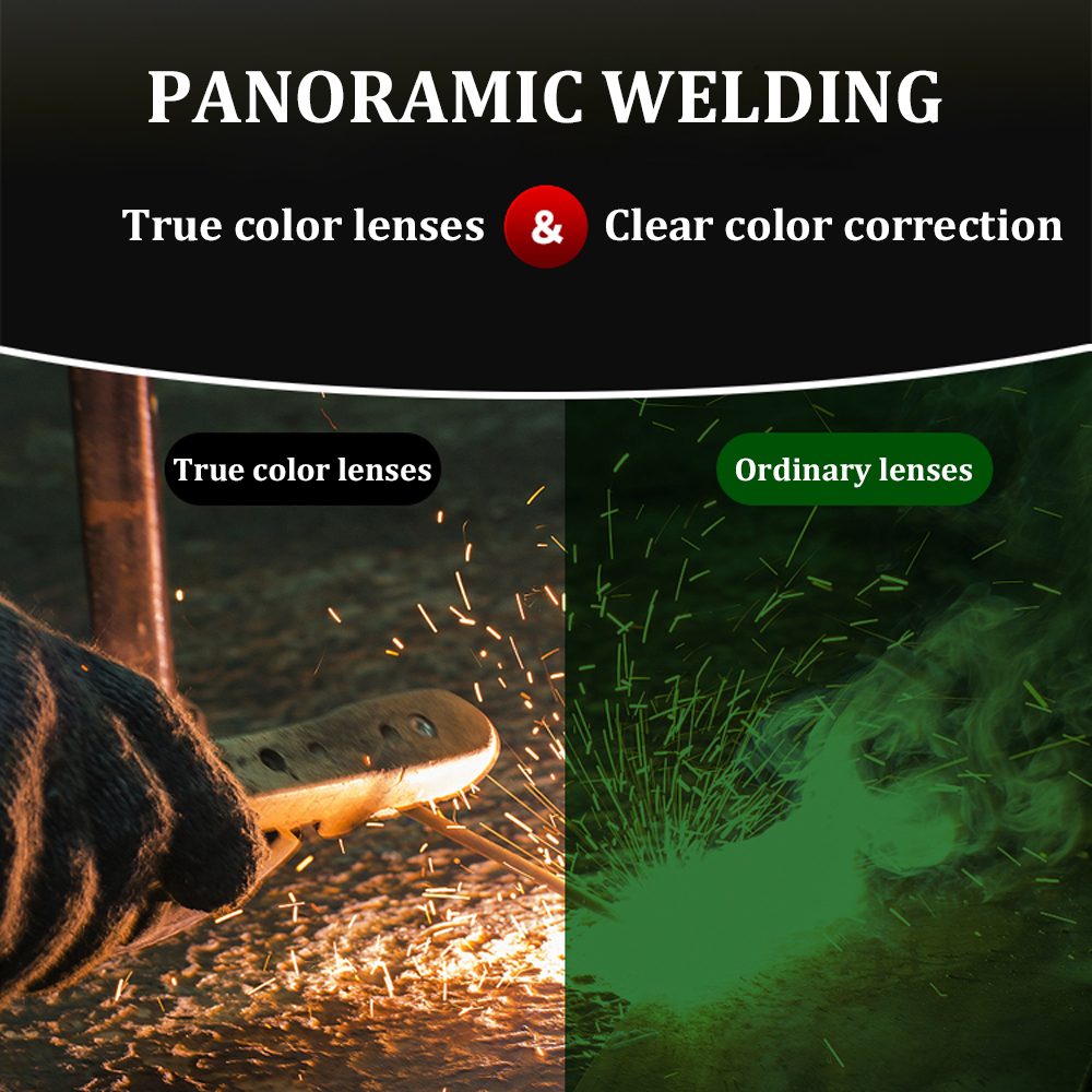 DIPPRUN Light-changing glasses, welding mask, fully automatic light-changing protective mask, anti-grill face protection, welding mask, head-mounted welding helmet