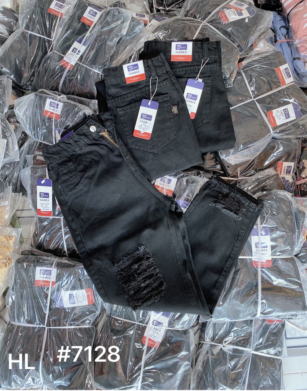 Quần jean baggy đen rách siêu đỉnh
