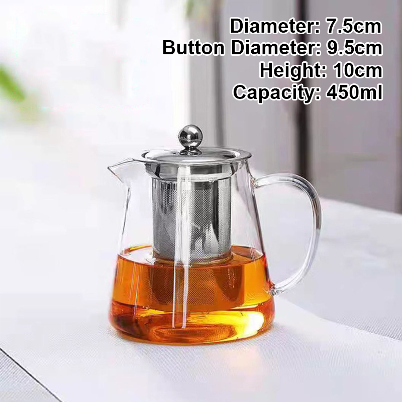 450ML / 550ML / 750ML / 950ML / 1300 ML Heat Resistant Glass Kettle
