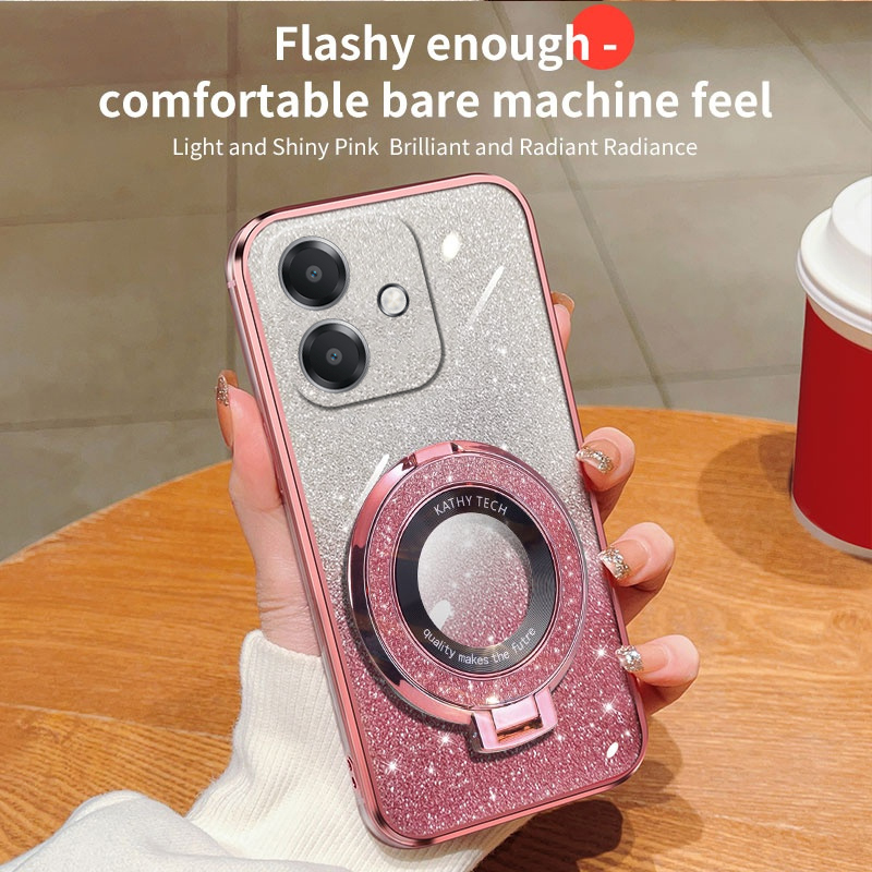 New Phone case OPPO A3X Back cover Fashionable Frosted Silicone Soft Dustproof Bracket Adsorb New Phone case OPPO A3X Back cover. 