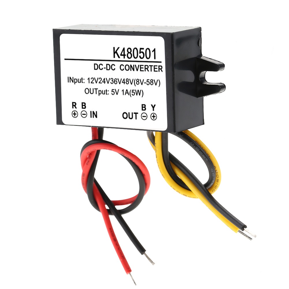 DC Converter DC-DC 12V/24V/36V/48V to 5V 1A Converter Step Down Power Supply Module