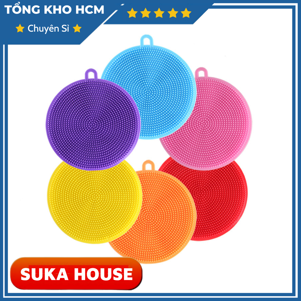Miếng rửa chén bát silicon siêu bền cọ rửa dụng cụ rửa chén a335
