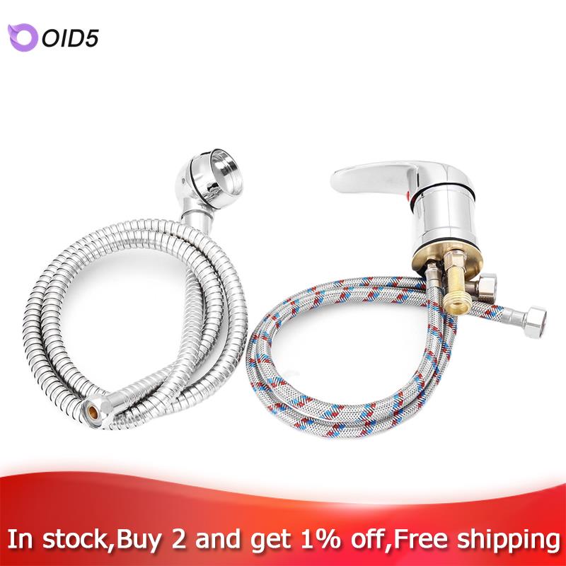 【OID】Single Wide Tap Bath Sink Shower Head Spray Hose Push on Mixer