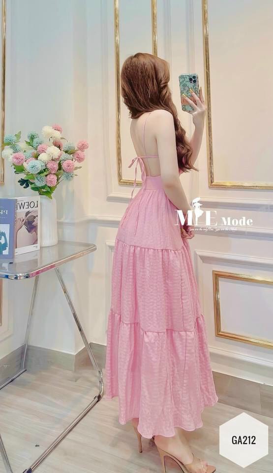 Maxi dao phố đi biển cột nơ sau