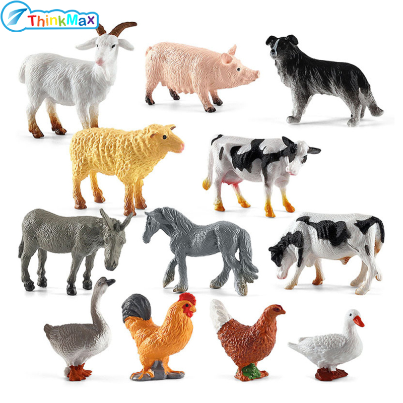 Realistic Farm Poultry Figurines Simulation Animal Action Figure Model