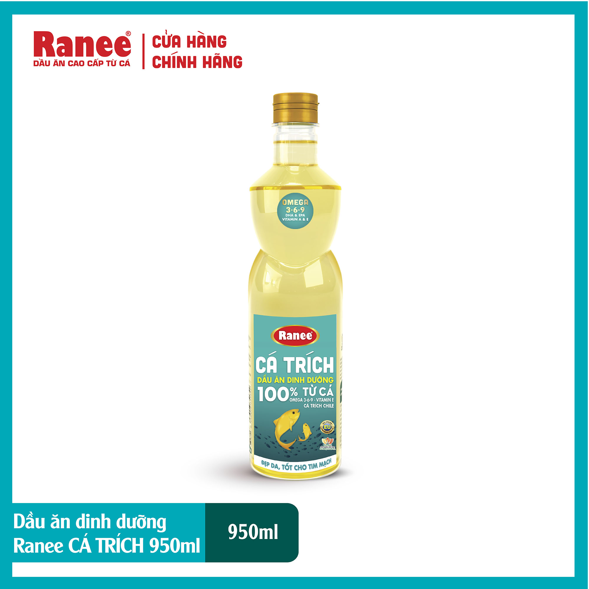 Dầu ăn Ranee CÁ TRÍCH 950ml