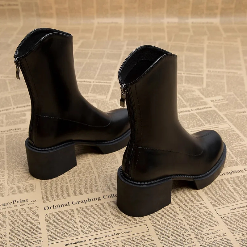 ēGiày Boot Cao Gót Phong Cách Mới Cho Nữ