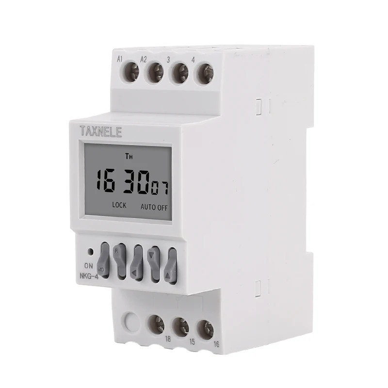 Din Rail Timer Inligent Microcomputer Auto Bell Ring Timer Controller Time Switch School Bell 220V NKG-4 40 groups/day