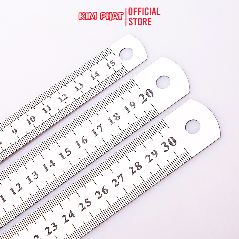 Thước lá, Thước kẻ thép không gỉ 20cm / 30cm Vạch kẻ rõ ràng, chính xác