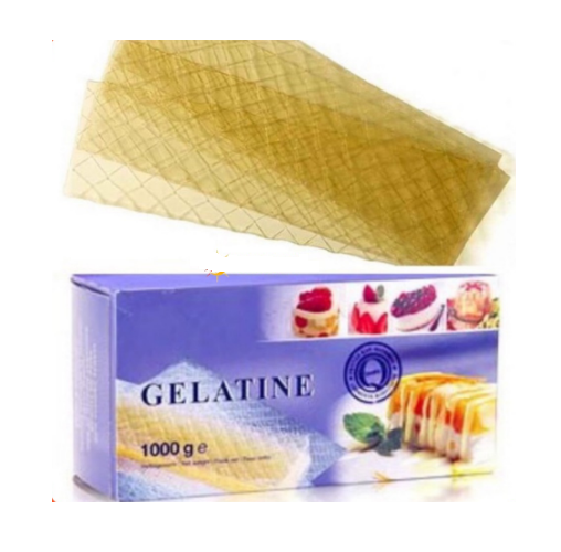 Lá Gelatin Đức gelatin bột gelatin hữu cơ nhập khẩu chính hãng 2g 1 lá