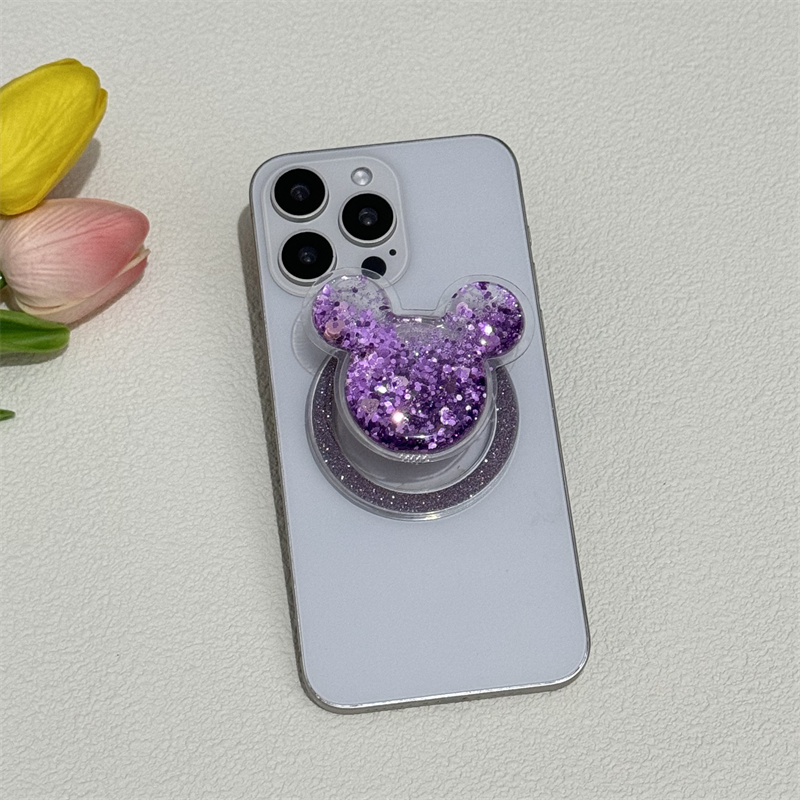 Zeallion Cartoon Mouse Head Pattern Magsafe Attraction Phone Grip Tok Phone Holder for iPhone Stand.