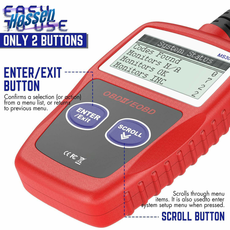 Ms309 OBD2 Scanner Car Check Engine Code Reader Fault Scanning Instrument OBDII Automatic Diagnostic Tool