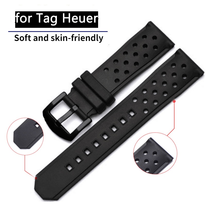 Tali Jam Tag Heuer Carbon Fiber Texture Silicone Strap - Main Image