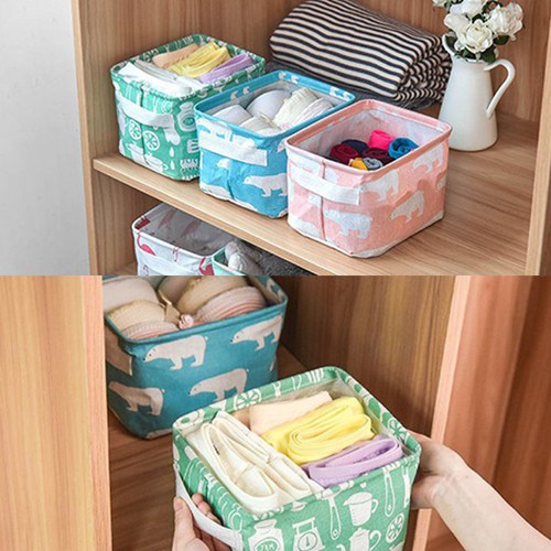 Giỏ Vải Vuông Đựng Đồ Cá Nhân Để Bàn Giỏ Đựng Đồ A3933