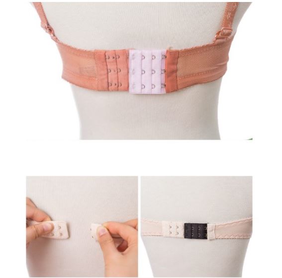 INTIMA Bra Extender Straps 3 Rows 3 Hooks Multiple Colour Bra Accessories Underwear Extenders