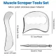 Stainless Steel Gua Sha Scraping Massage Tool Set Muscle Scraper Tool for Back,Leg, Arm, Neck, Shoulder and Whole Body Acupoints. 