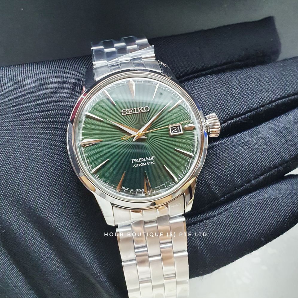 Brand New 100% Authentic Seiko Presage Green Cocktail Dial Automatic Dress  Watch SRPE15J1 SRPE15 | Lazada Singapore