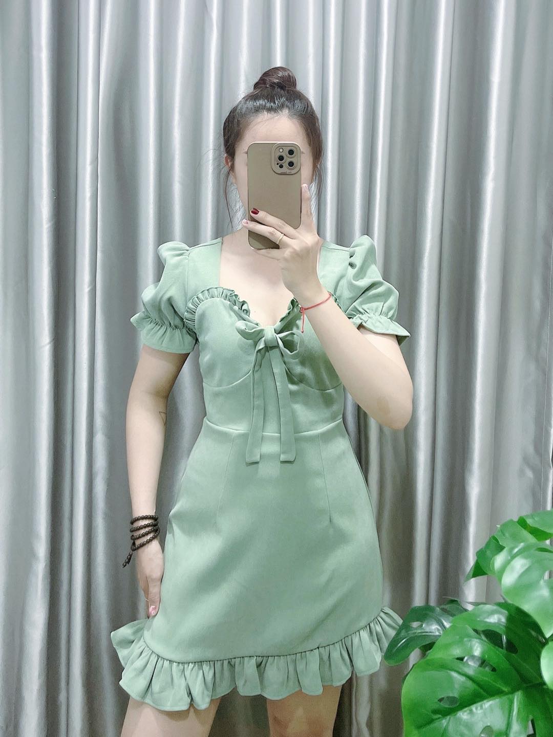 Đầm bèo cột nơ (có bigsize) ảnh thật shop tự chụp