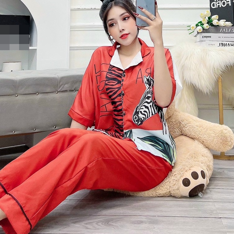 [MẪU MỚI] Đồ Bộ Tay Dài Vải Kate Lụa mềm mại Mặc Mát - Form dưới 57kg