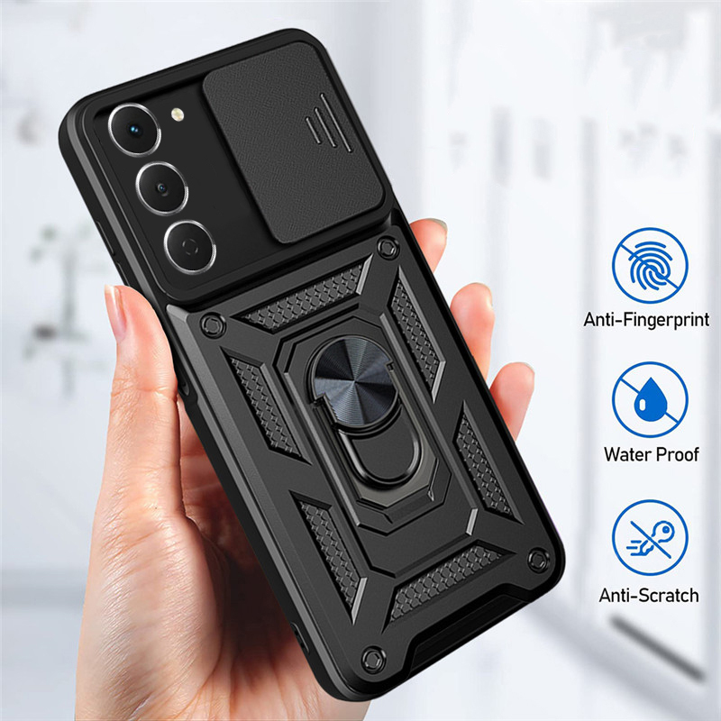 For Tecno Spark 40 Pro Case Armor Ring Adsorb Car Holder Shockproof Camera Protection Cover For Tecno Spark40 Pro Plus Back cover Phone Cases