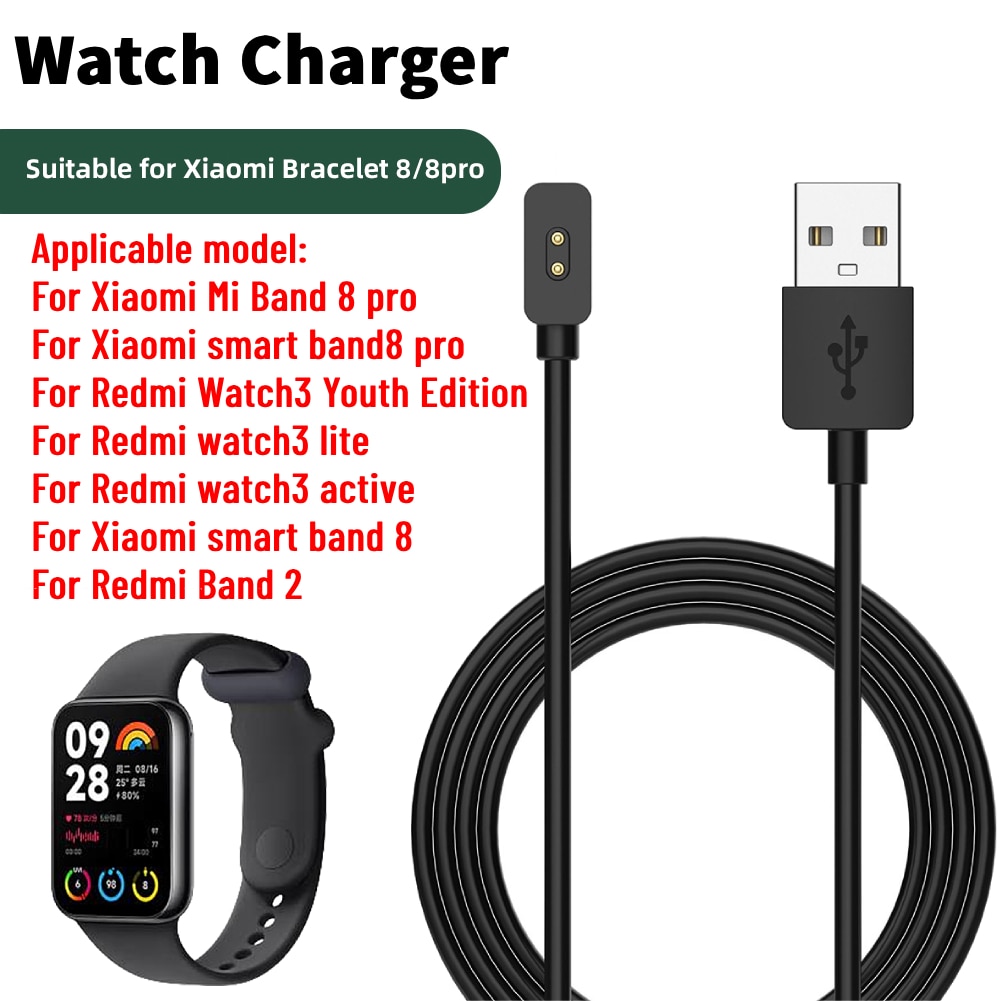 USB Charger for Xiaomi Mi Band 9/8/8 Pro Charging Cable Smart