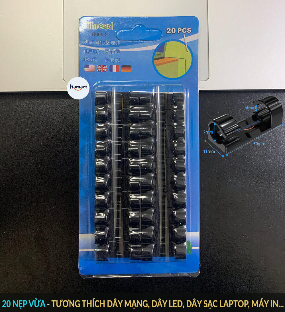 20 PCS Cable Organizer Clips Cable Management ABS Cable Winder Wire Manager Cord Holder USB Charging Data Line Bobbin Winder With Glue