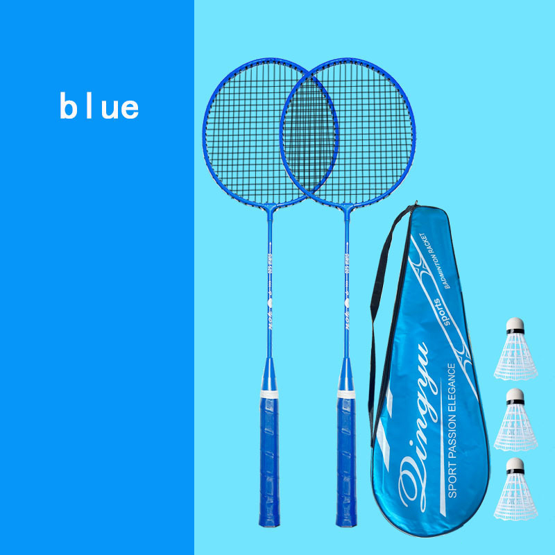 Alloy badminton racket ferroalloy split adult youth durable badminton racket set