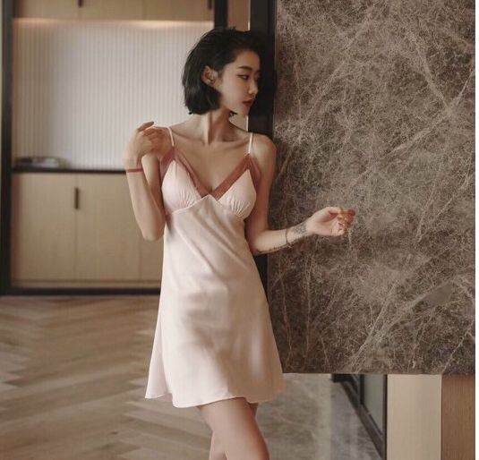 [MIỄN SHIP] Đầm ngủ lụa cao cấp, đầm 2 dây lụa có đệm ngực sẵn
