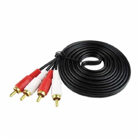 CÁP AV 3.5 RA 2 , 4, 6 ĐẦU BÔNG SEN (DÂY ĐEN) 1M5