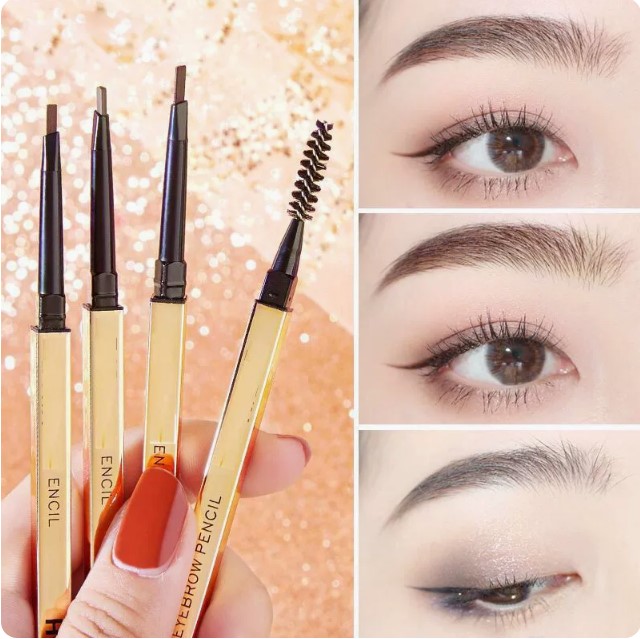 Double Headed Automatic Waterproof FIND FRIENDS Eyebrow Pencil With Brush
