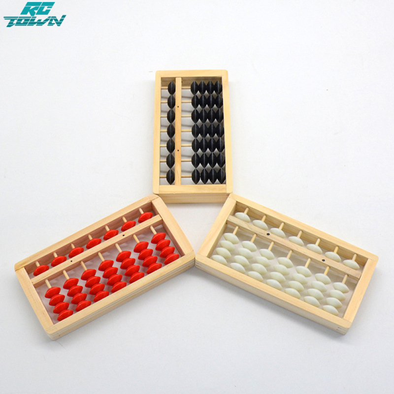7 Column 5-bead Wooden Abacus For Children Small Lightweight Math