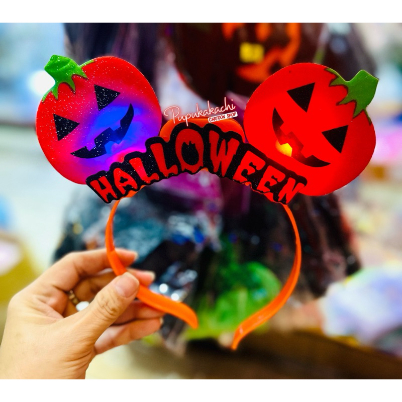 Cài Tóc Bí Ngô Halloween Có Đèn Led Thay Đổi Màu
