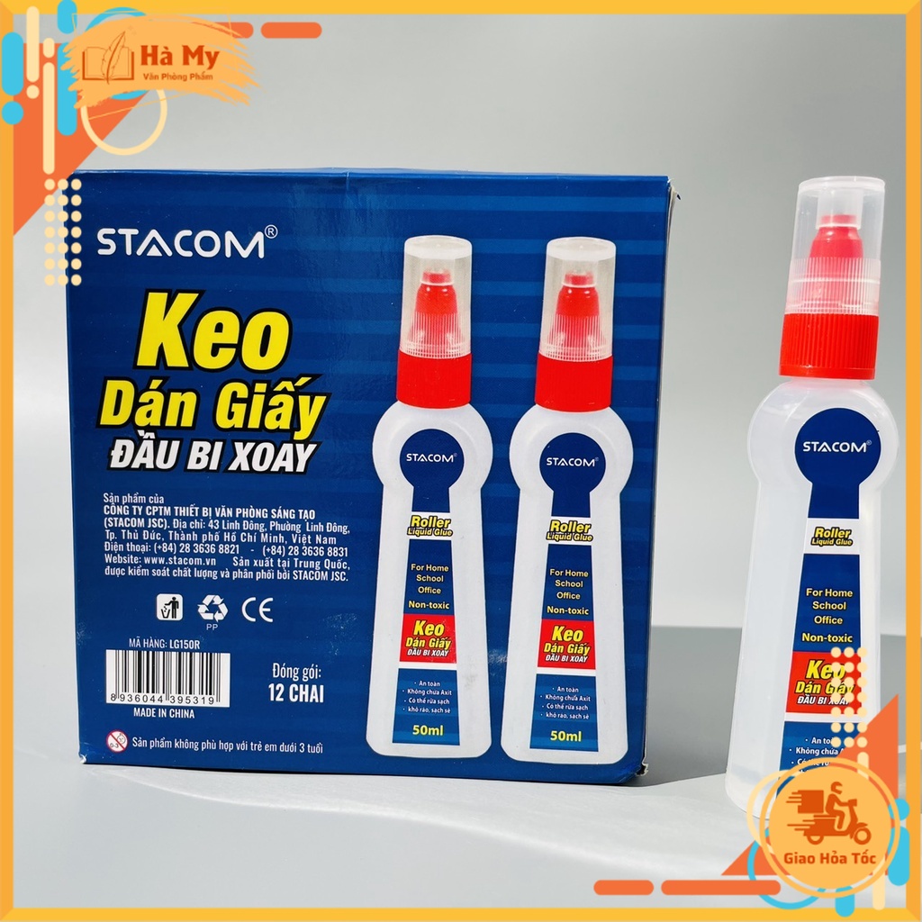 Keo hồ nước đầu bi lăn - 50ml Stacom LG150R cơ chế bi đẩy thuận tiện